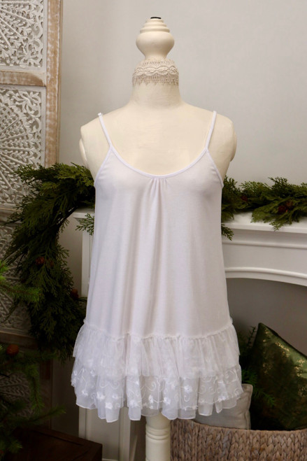 Underneath It All Tank Top Extender - White