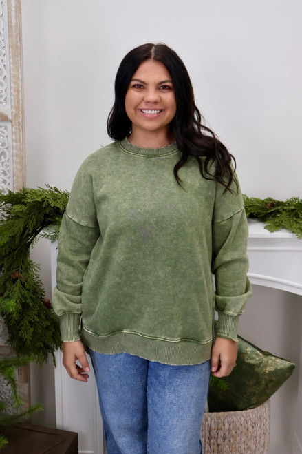 Made For More Pullover - Olive