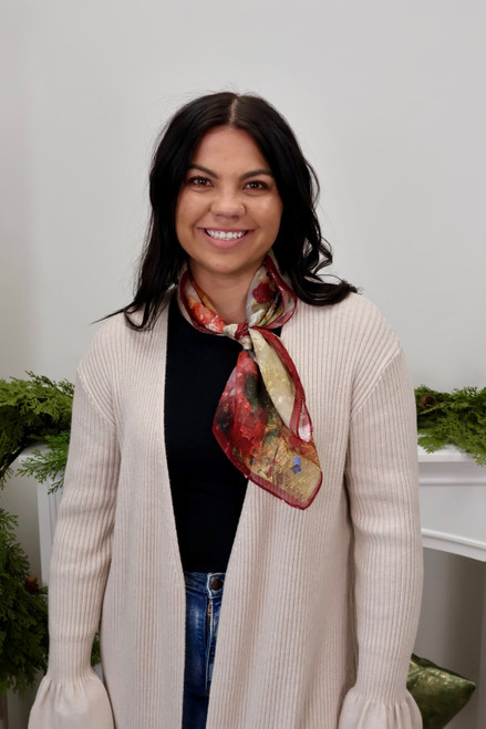 Brushstrokes And Blooms Scarf