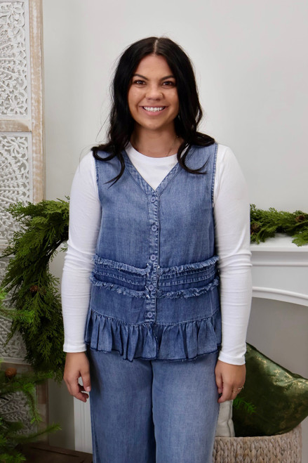 Chic In Chambray Vest