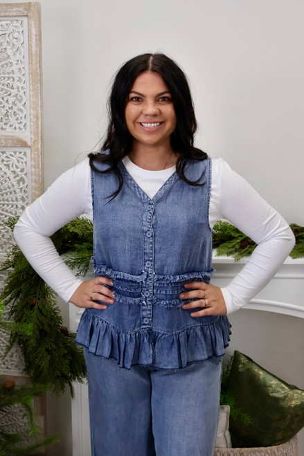 Chic In Chambray Vest