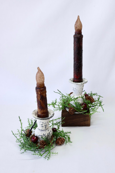 Red Berry And Cypress Mini Ring - Set Of 2