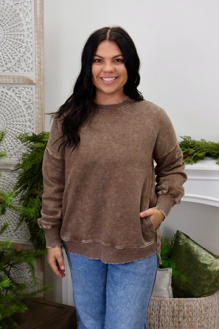Made For More Pullover - Mocha