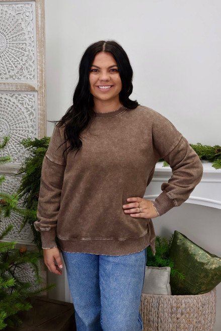 Made For More Pullover - Mocha