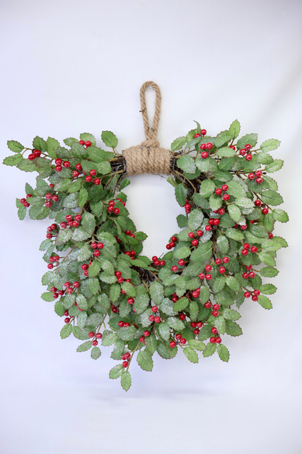 Holly Hanging Wreath With Berries