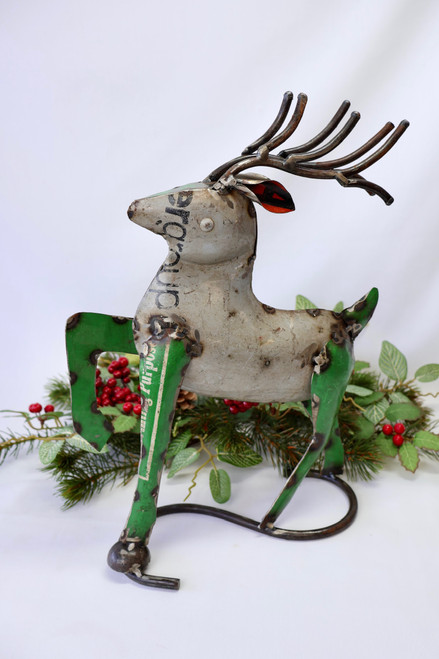 Dancer Reindeer - Recycled Metal
