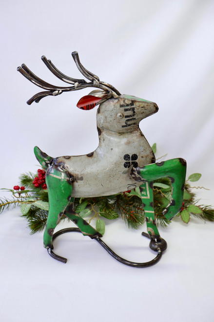 Dancer Reindeer - Recycled Metal