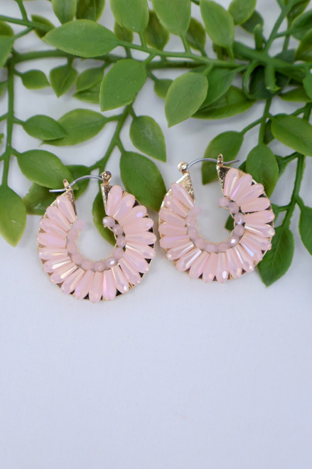 Fine Line Earrings - Pink