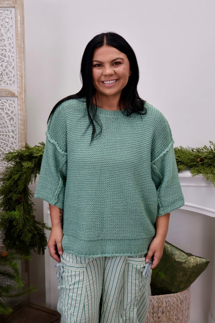 Believe In Magic Sweater - Sage Green Believe In Magic Sweater - Sage Green
