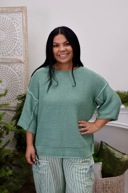 Believe In Magic Sweater - Sage Green