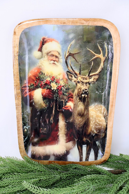 Santa And His Reindeer Tray