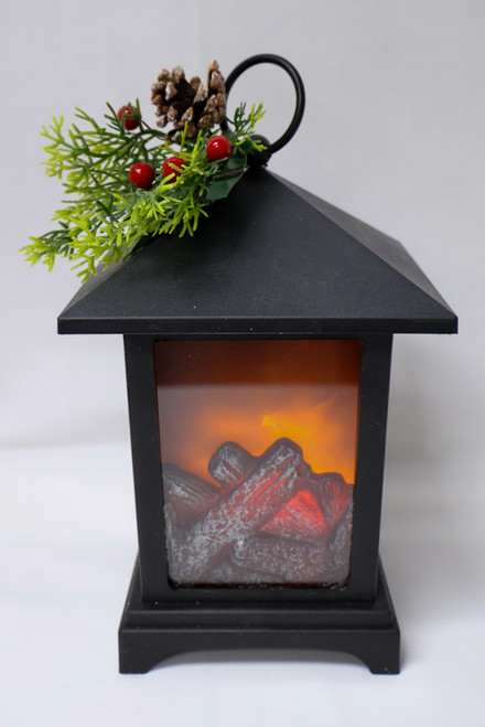 Fireplace Lantern - Winter Floral Fireplace Lantern - Winter Floral