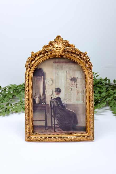 Grace At The Window - Gold Frame With Art