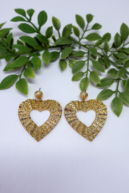 Heart Of Gold Earrings - Gold