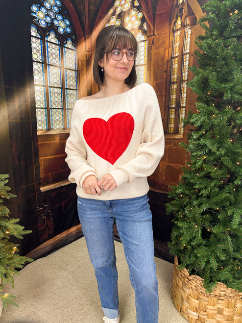 Straight From The Heart Sweater