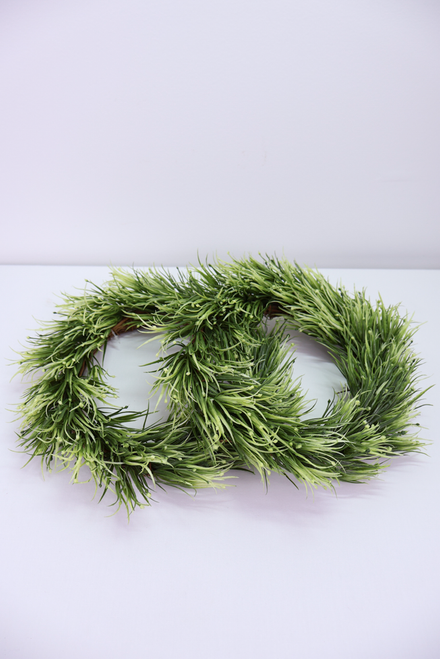 Set Of 2 - 6" Gathered Greens Candle Ring