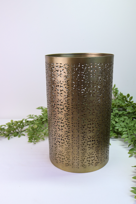 Small - Antique Gold Metal Lantern