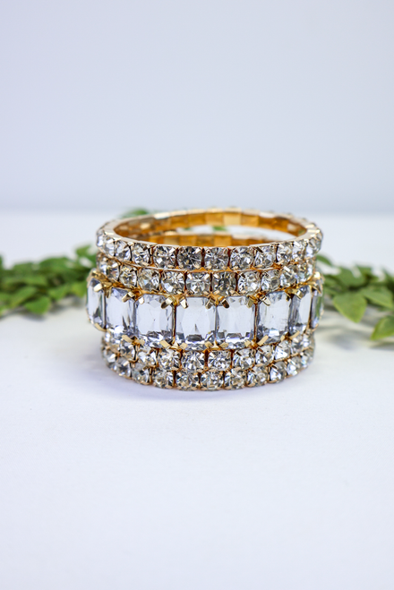 Give Me A Glint Bracelet Set - Gold