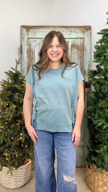 All Over It Top - Teal