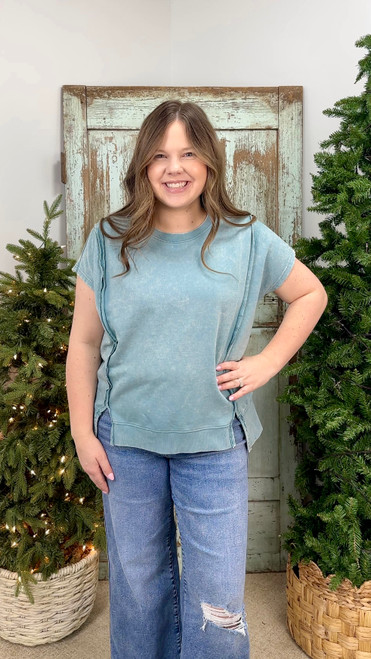 All Over It Top - Teal