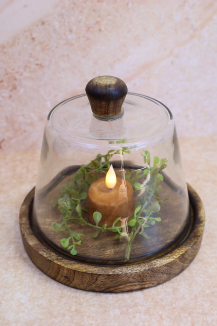 Dark Wood Mini Cloche