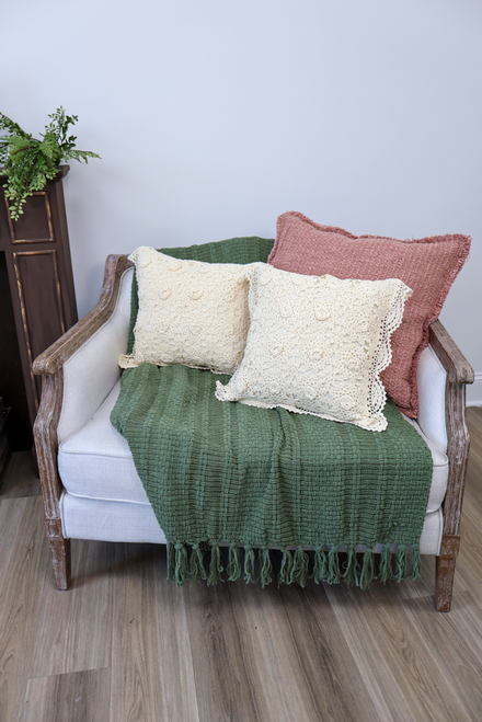 Ivory - Set of 2 Crochet Pillow Covers