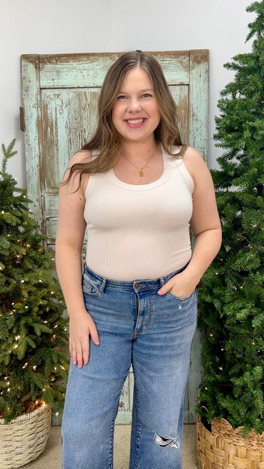 Bare Bones Tank Top - Sand Beige