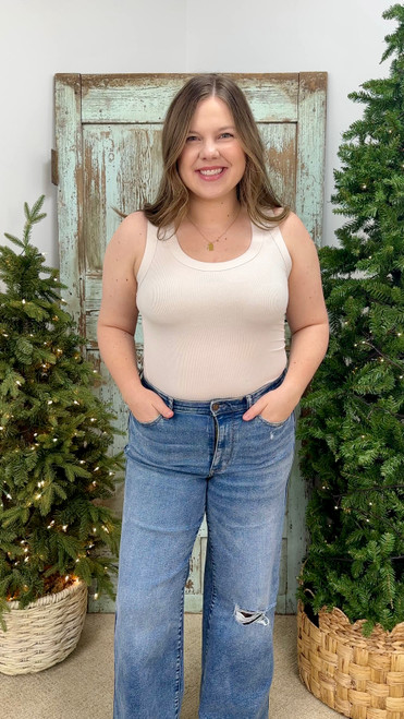 Bare Bones Tank Top - Sand Beige