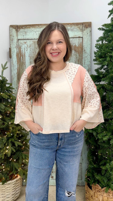 Holding Onto Spring Top - Pink