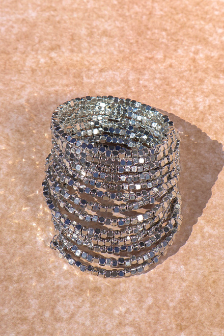 Turn Heads Coil Bracelet - Silver