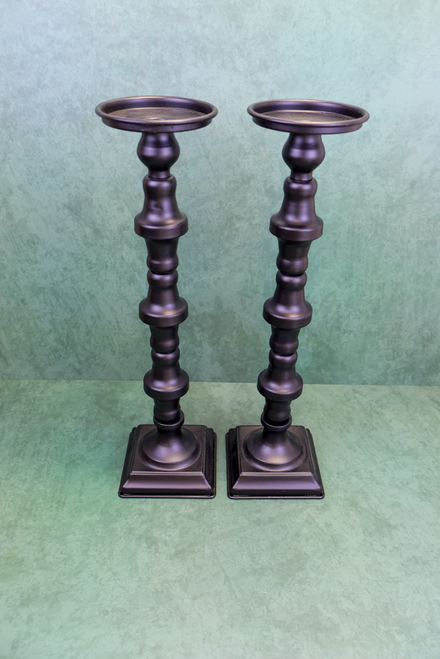 Set Of 2 Midway Taper Holders - Black