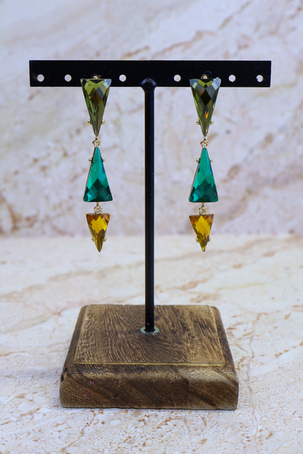 Right On Point Earrings - Green