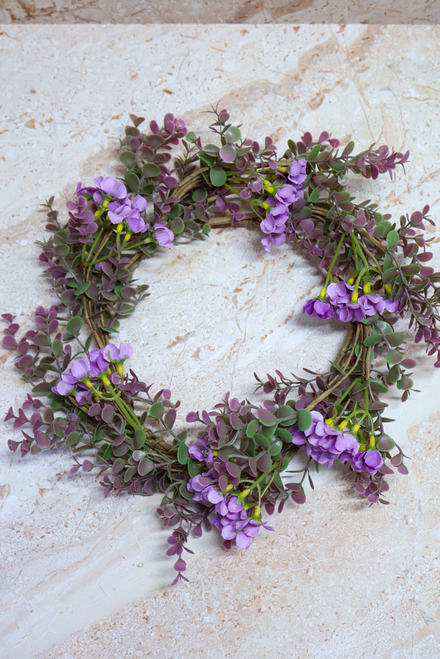 7" Lavender Flower Candle Ring