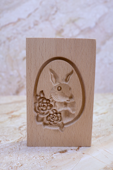 Flower Bunny Wooden Mold