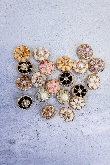 Vintage Glam Button Set - 20 pieces