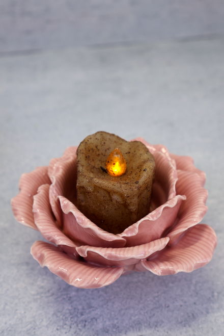Pink - Carnation Tea Light Holder