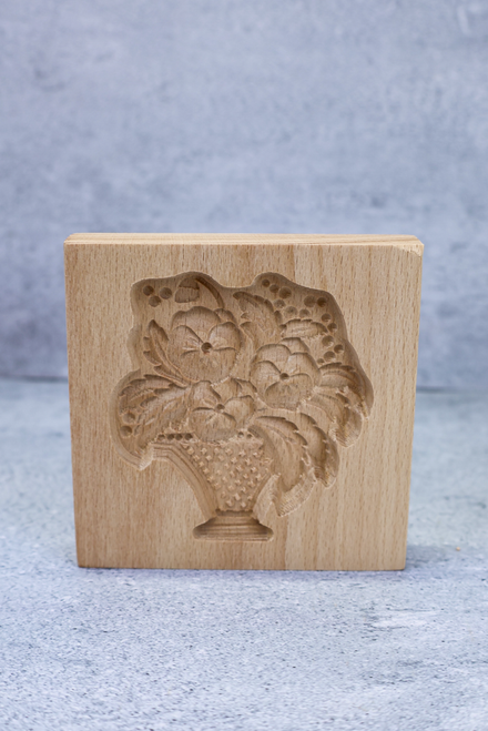 Flower Basket Wooden Mold