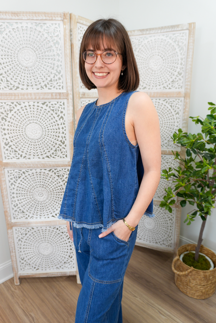 Denim Meets Darling Top