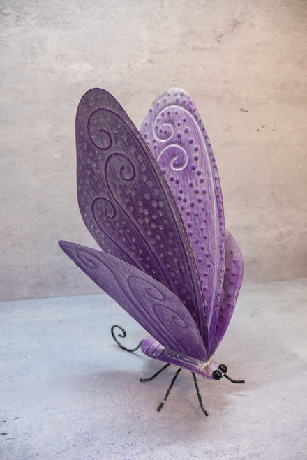 Lilac Garden Metal Butterfly