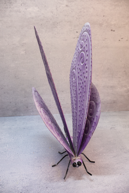 Lilac Garden Metal Butterfly
