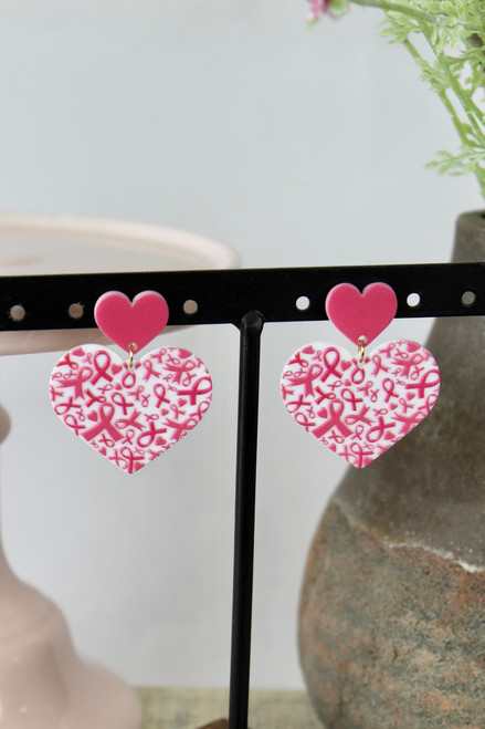 Faith Over Fear Earrings - White