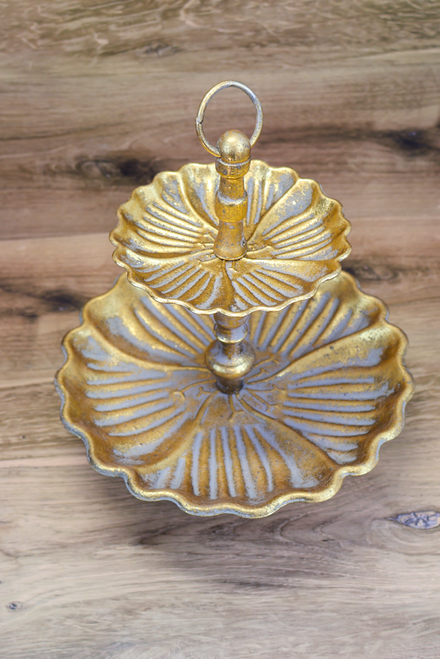 Gold Deco Tiered Tray