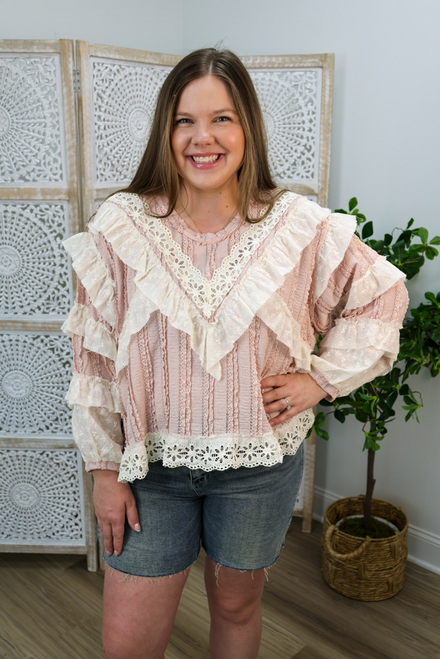 Something In The Air Top - Soft Pink