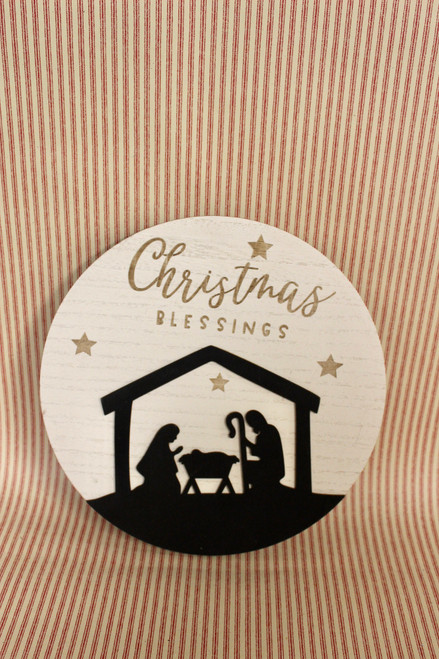 Christmas Blessing Silhouette Sign