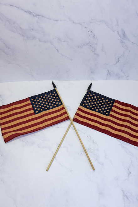 Set of 2 - Primitive American Flags