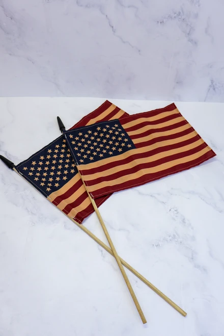 Set of 2 - Primitive American Flags