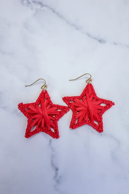 Sparks In The Air Earrings - Red