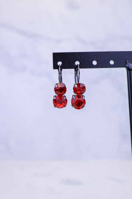 On The List Earrings - Red