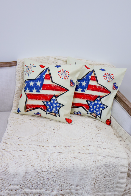Set of 2 - Americana Pillow Covers