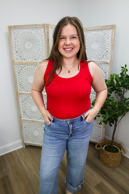 Bare Bones Tank Top - Red